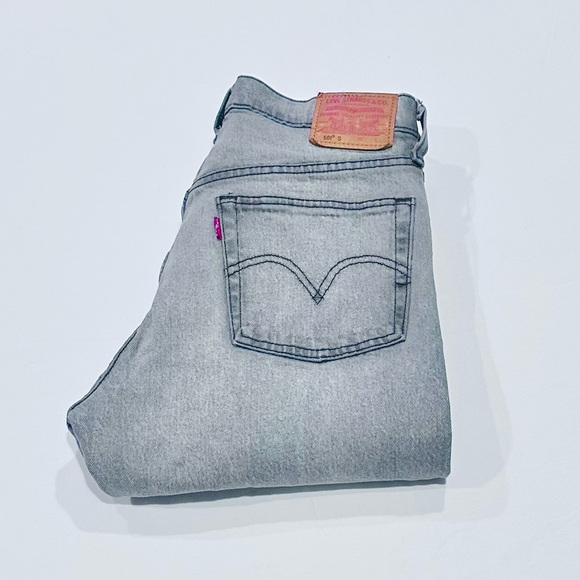 Levis 501S Premium Skinny Gray Washed Jeans - Picture 4 of 9